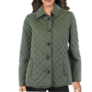 Jones New York, Women’s Quilted Jacket - Olive Green, Size L